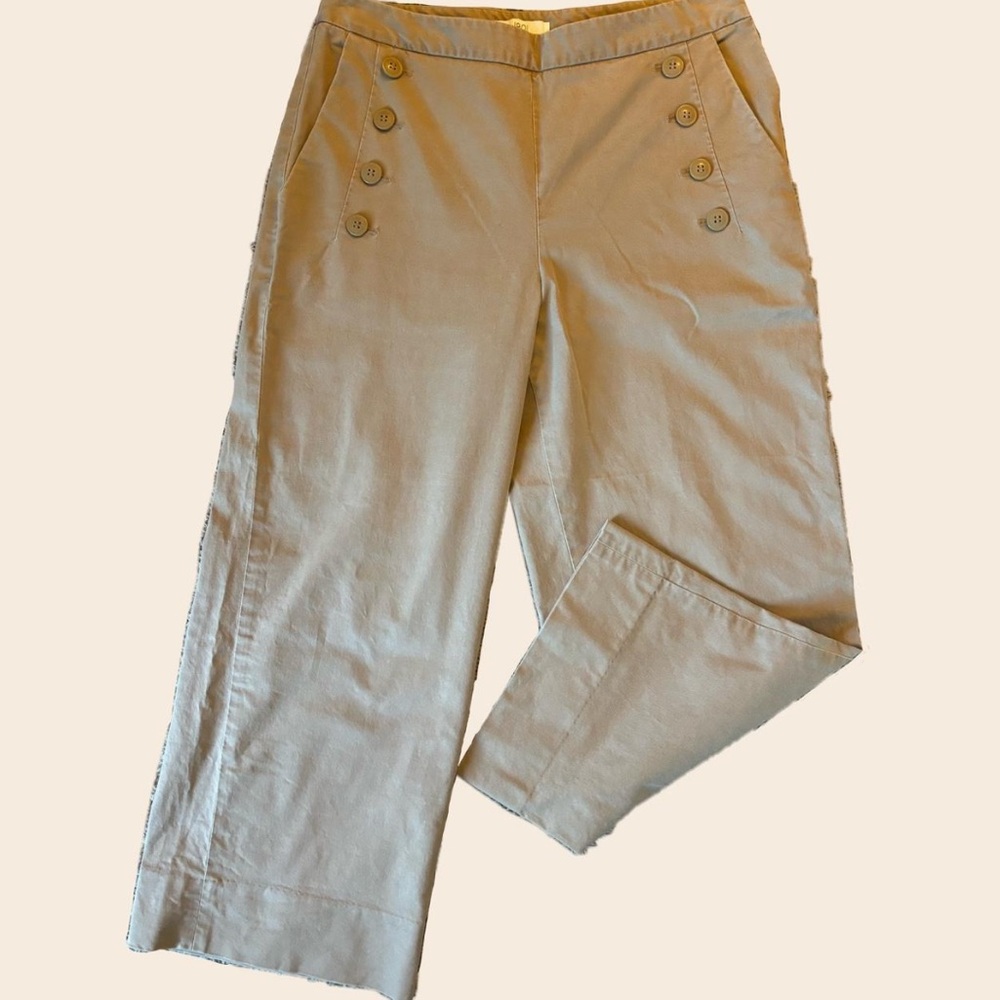 1901 Tan High-Waist Wide Leg Trousers